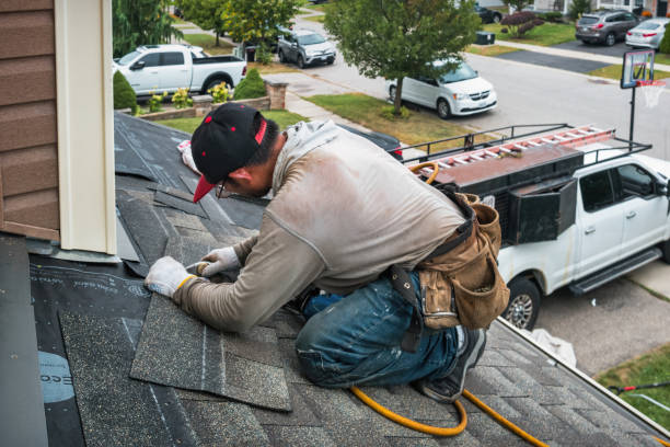 Professional Storm Damage Roof Repair technician working in Thornton, CA